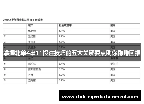 掌握北单4串11投注技巧的五大关键要点助你稳赚回报