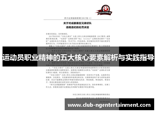 运动员职业精神的五大核心要素解析与实践指导 运动员职业精神的五大核心要素解析与实践指导